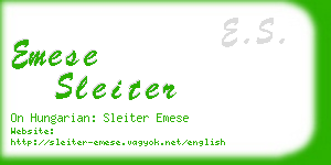 emese sleiter business card